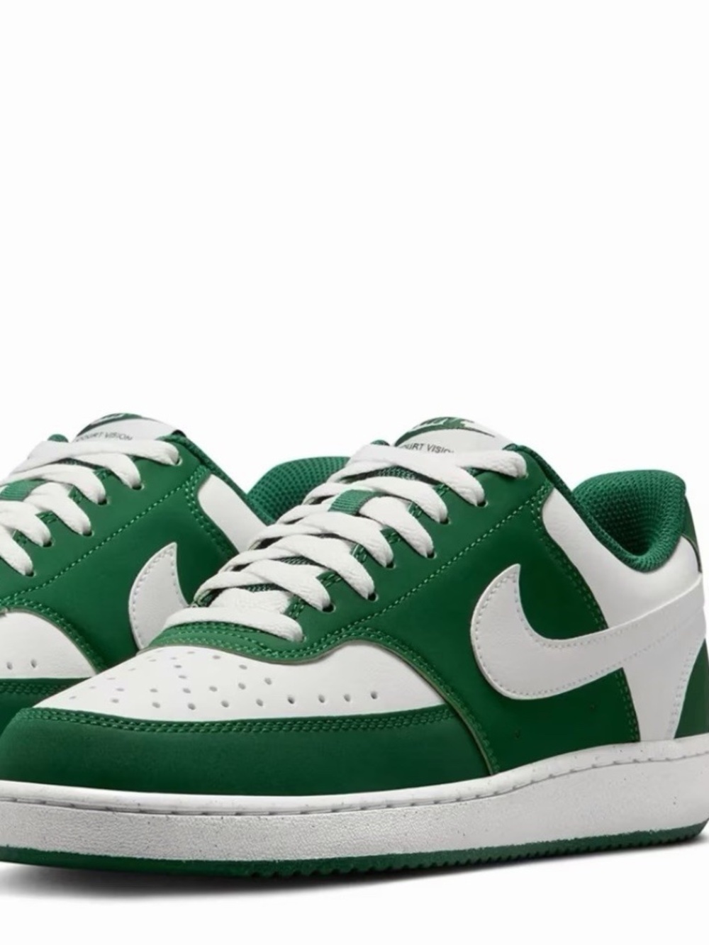 Nike Court Vision Low Men’s Low Top Lace-Up Colorblock Green/White Sneaker Sz 9